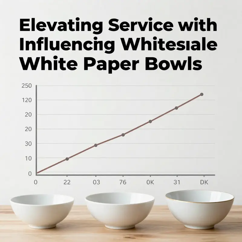 A lively market environment displaying the versatility of white paper bowls in food service.