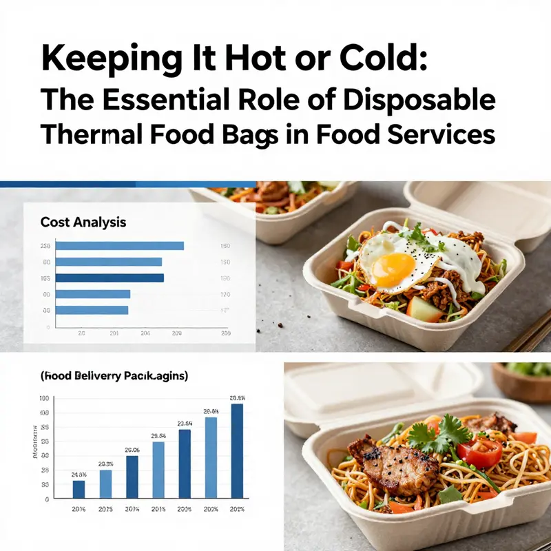 An infographic showing the insulation layers of disposable thermal food bags.