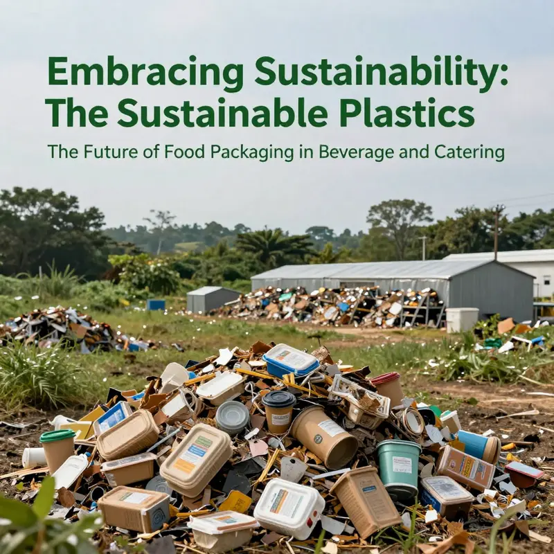 Innovative sustainable food containers in a vibrant café setting, showcasing bioplastic solutions.