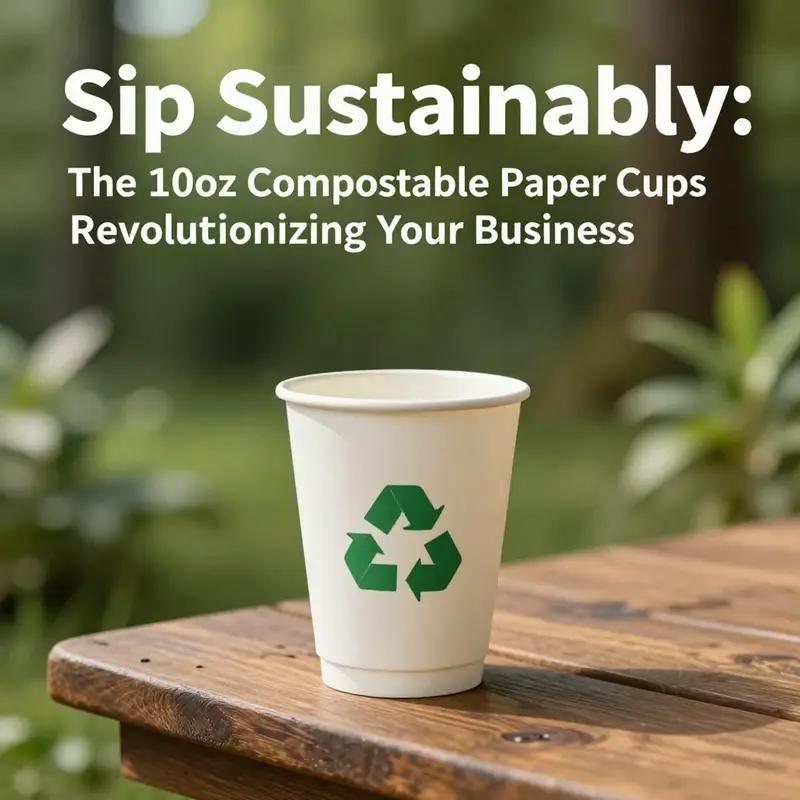 Affordable bulk options of 10oz compostable paper cups.