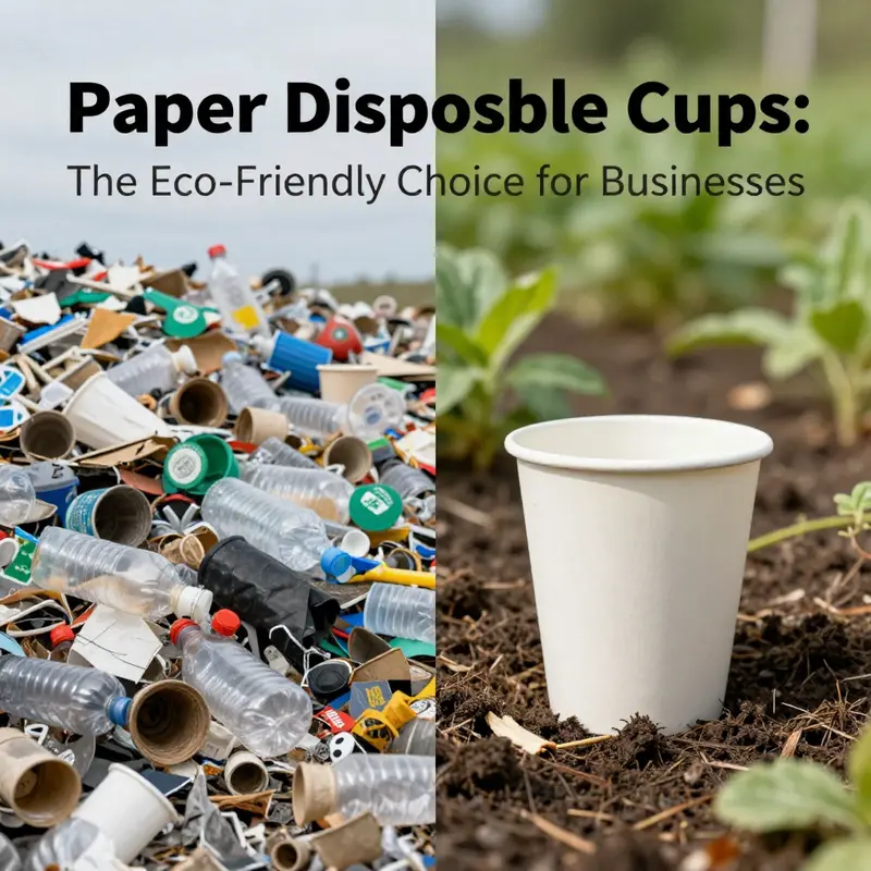 Various types of paper disposable cups highlighting their material composition.