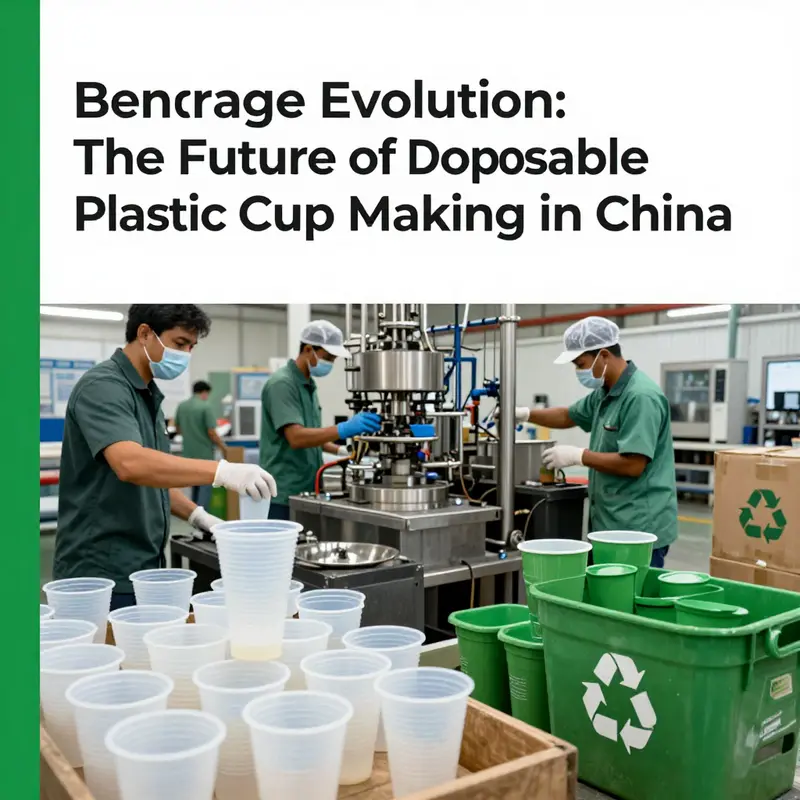 Modern disposable plastic cup making machines in a high-tech factory setting.