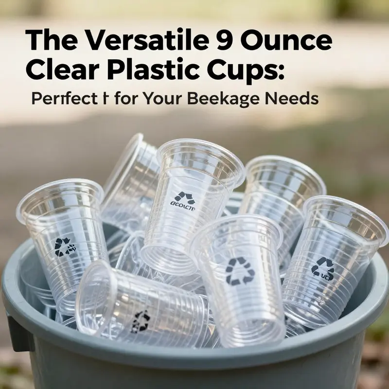 Versatile usage of 9-ounce clear plastic cups at events showcases their multi-functionality.