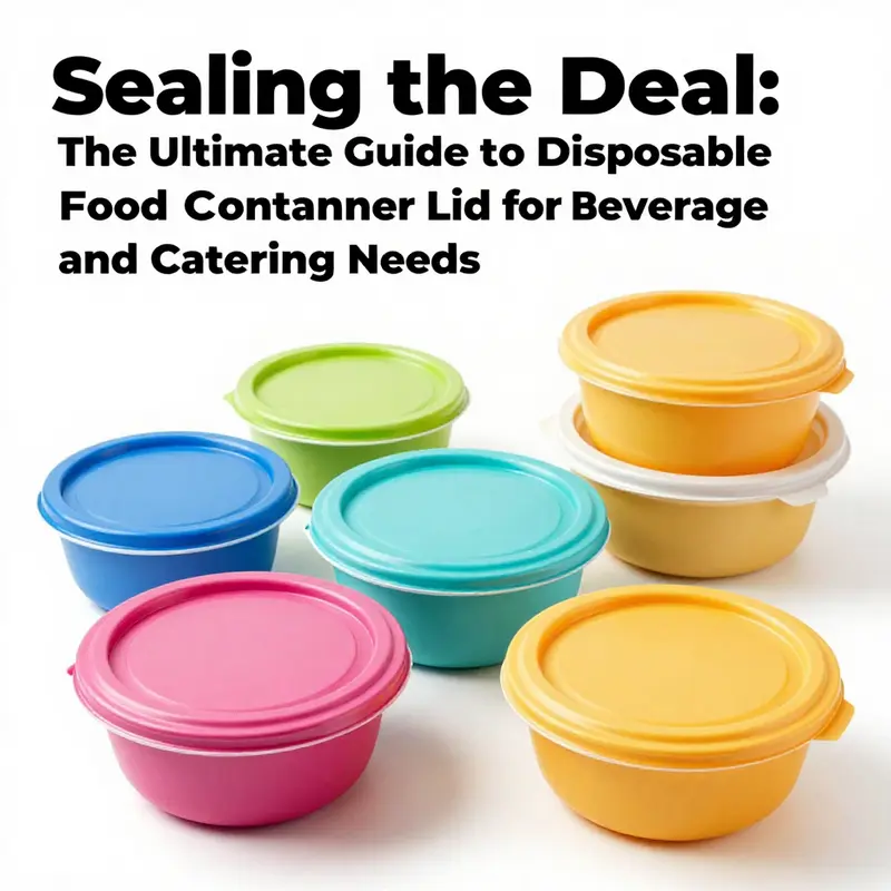 A variety of disposable round food container lids displayed attractively on a white background.