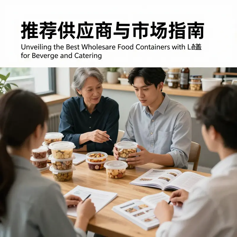 A diverse selection of wholesale food containers with lids, highlighting plastic, glass, and paper materials suitable for various dishes.