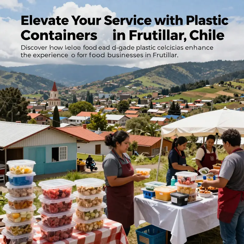 Scenic view of Frutillar with food vendors utilizing plastic containers to enhance their offerings.