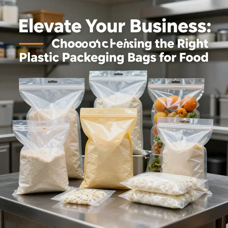 An assortment of food plastic packaging bags highlighting different materials used in packaging.