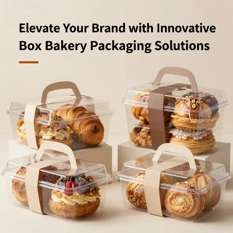 An assortment of eco-friendly bakery packaging materials highlighting sustainable options.