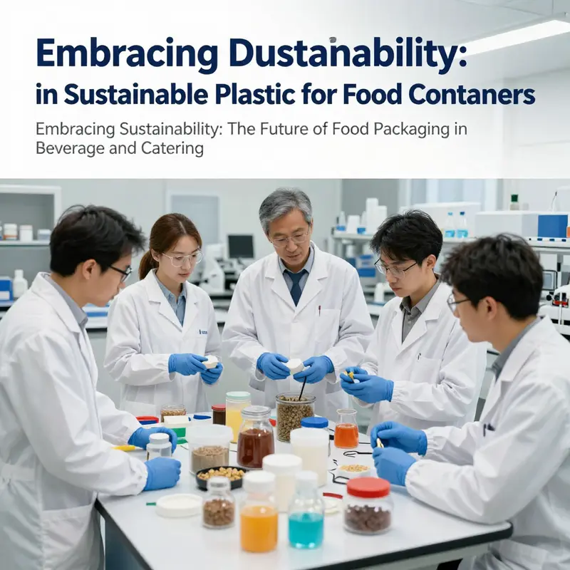 Innovative sustainable food containers in a vibrant café setting, showcasing bioplastic solutions.