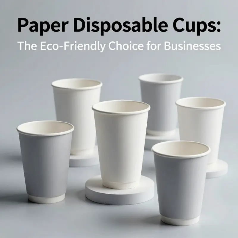 Various types of paper disposable cups highlighting their material composition.