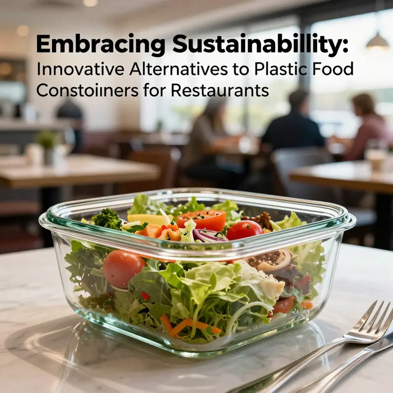 An elegant glass container showcasing fresh salad, emphasizing the premium presentation and safety of glass packaging.