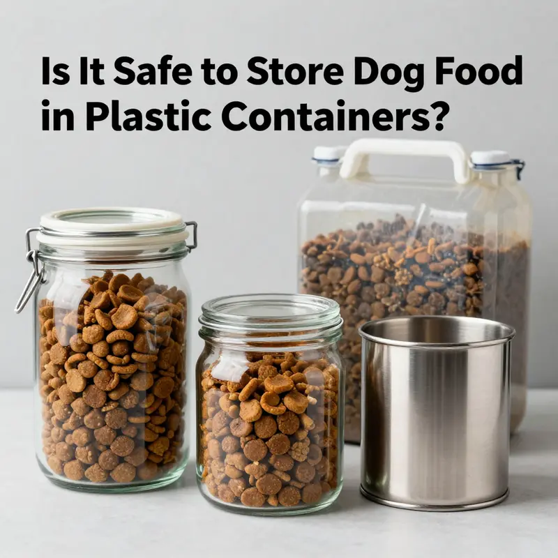 Visual representation of chemical leaching from plastic into dog food.