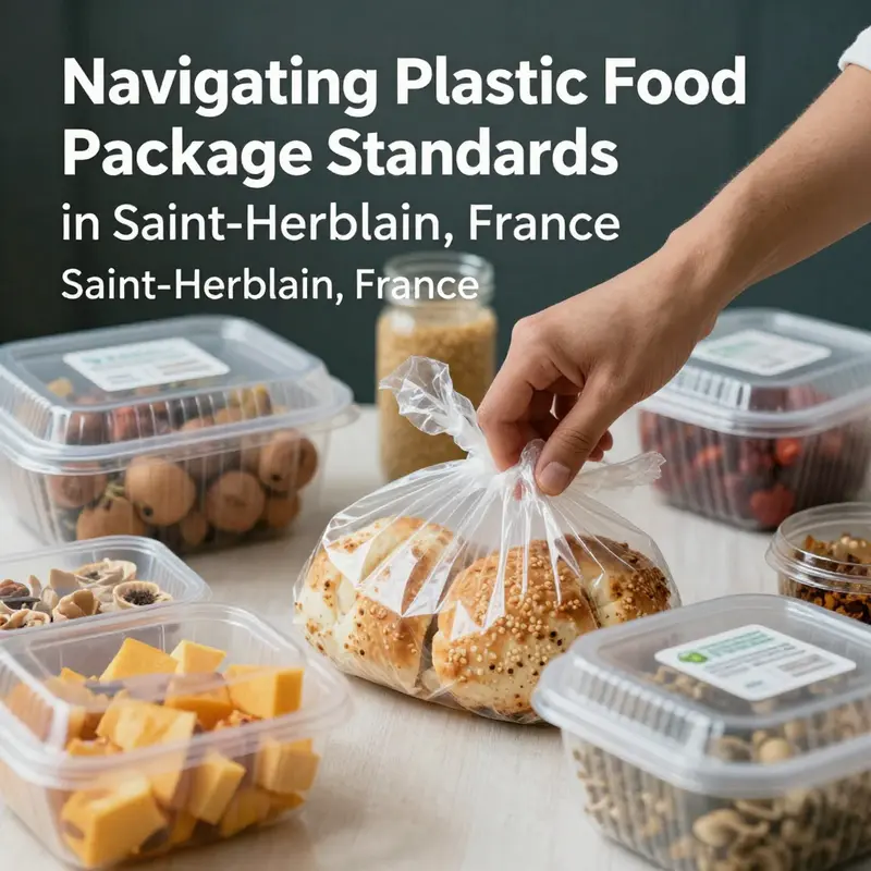 Overview of regulatory standards for plastic food packaging in Saint-Herblain.