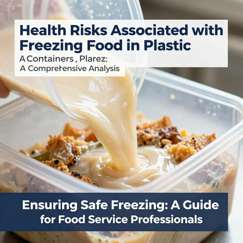 A well-organized commercial freezer showcasing safety-approved containers for freezing food.