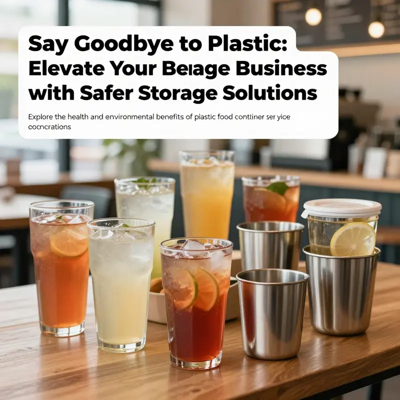 A bright cafe scene filled with beautiful glass and stainless steel containers showcasing colorful beverages.