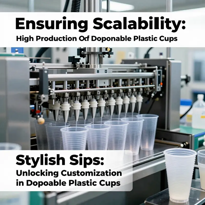 Diverse disposable plastic cups displaying ergonomic designs for better handling at a busy bubble tea shop.