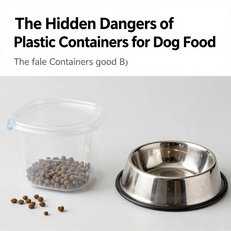 Potential chemical leaching from various plastic containers poses significant risks to dog food safety.