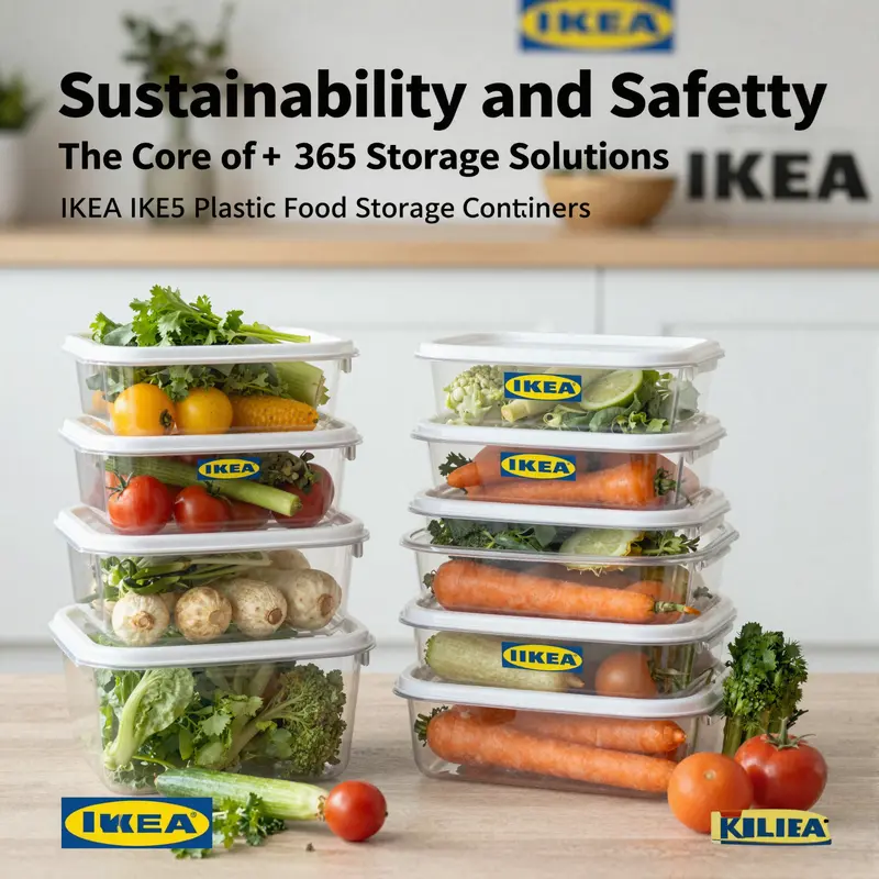 An organized kitchen featuring various IKEA 365 containers, highlighting their practical design.