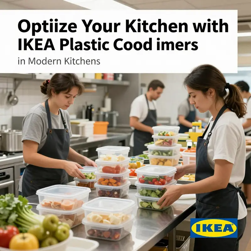 An array of IKEA 365+ food storage containers highlighting their versatility and design in a kitchen setting.