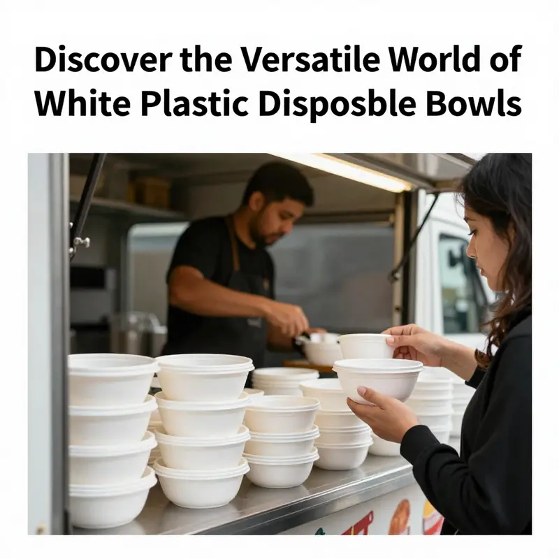 PP white disposable bowls are ideal for serving hot and cold dishes, demonstrating their versatility in food service.
