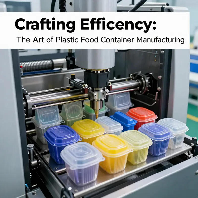 An injection molding machine producing high-precision food containers.