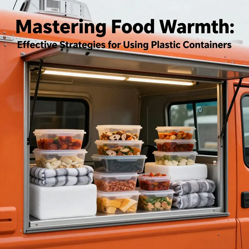 Effective insulation methods ensure food stays warm in plastic containers.