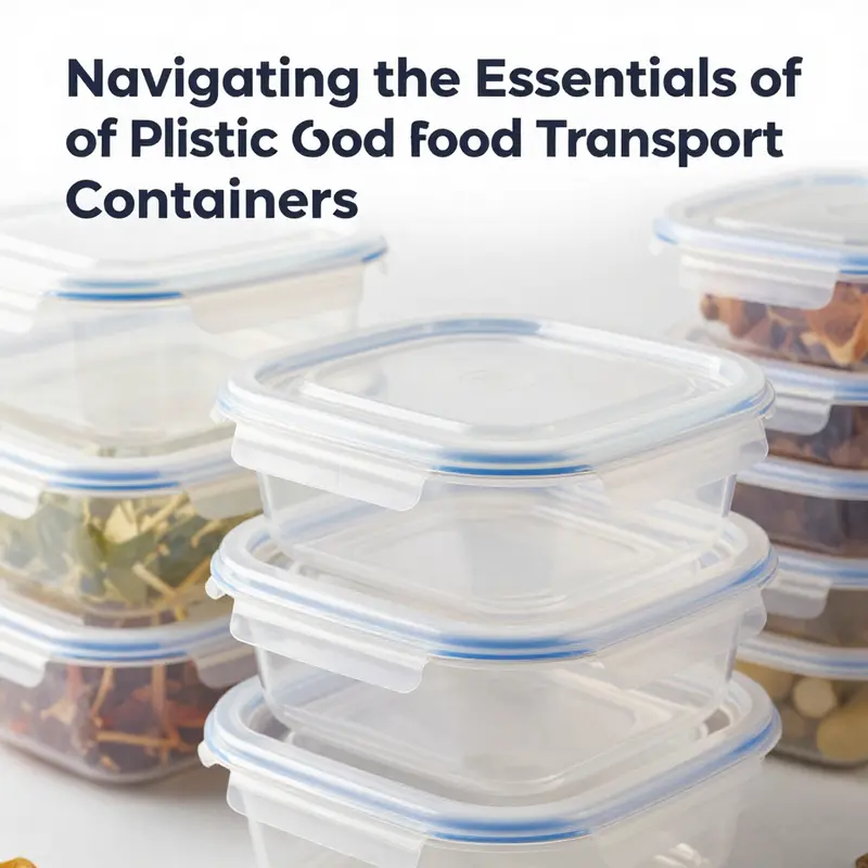 Different types of plastic food transport containers highlighting their material composition essential for food safety.