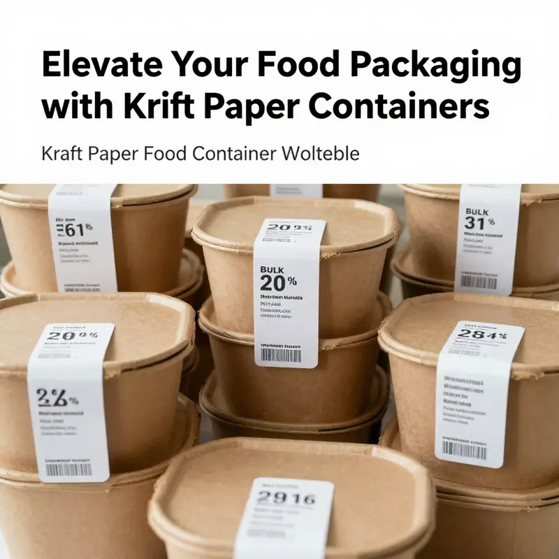 An array of kraft paper food containers reflecting their versatility and eco-friendly nature.