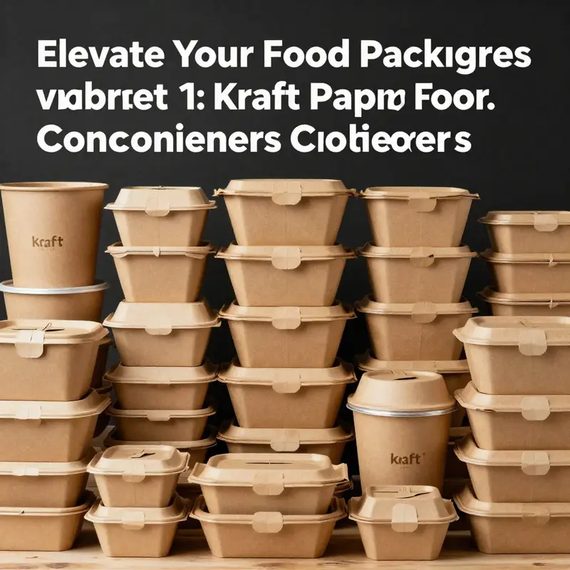 An array of kraft paper food containers reflecting their versatility and eco-friendly nature.