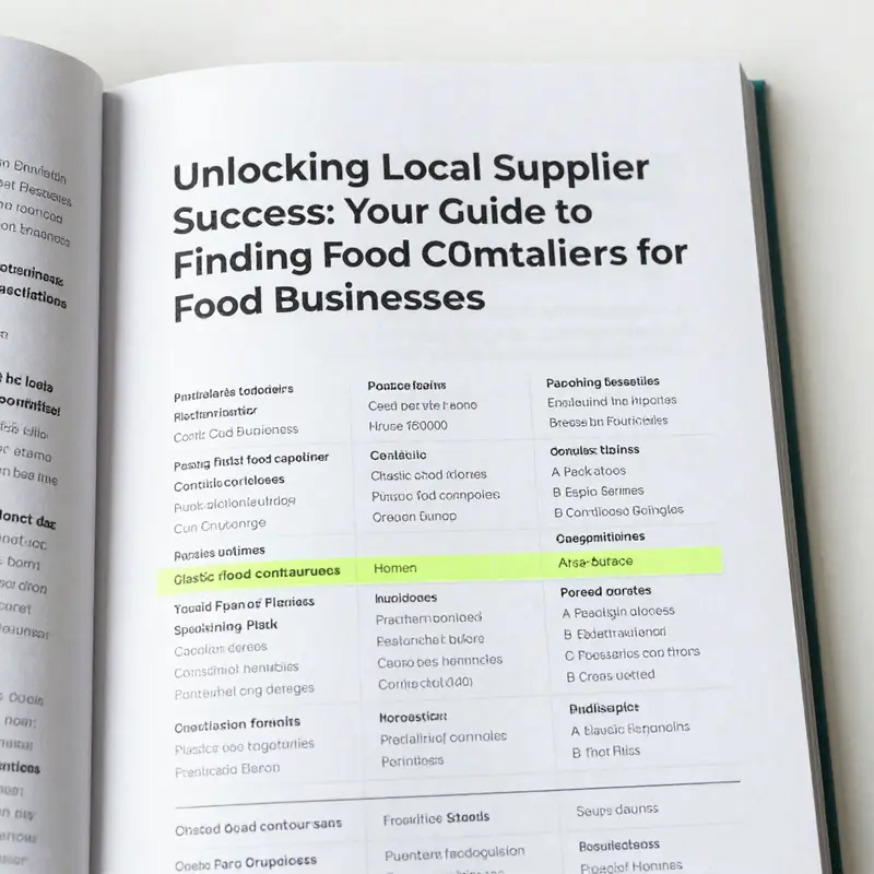 Leverage mapping services to find local plastic food container suppliers.