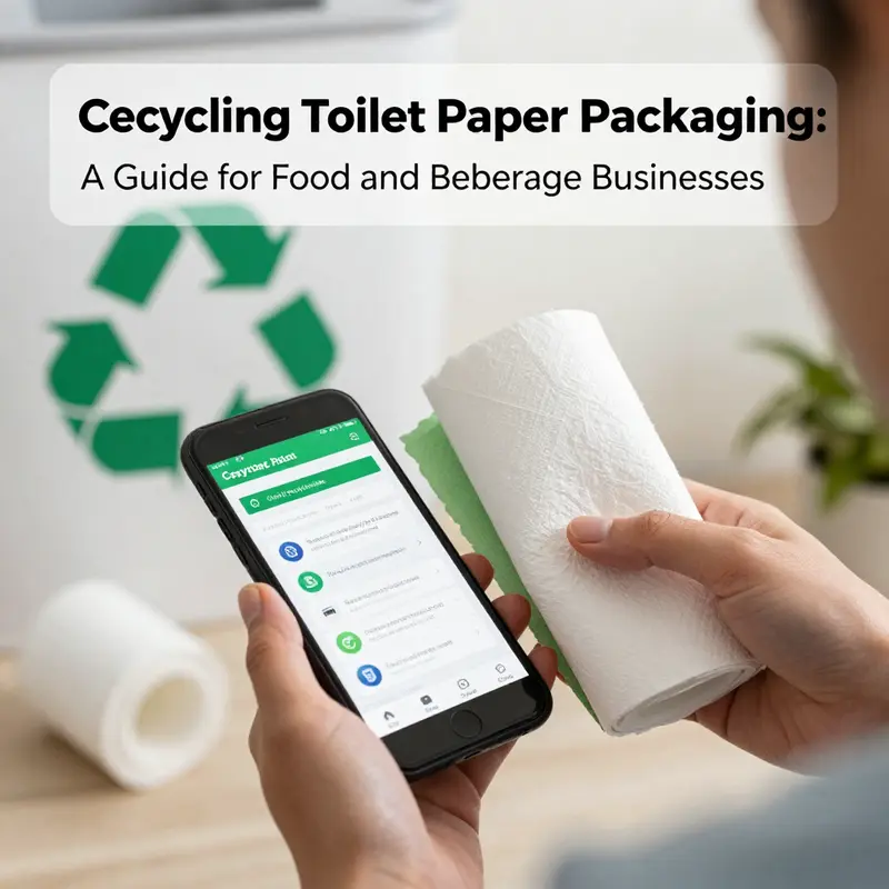 Different types of toilet paper packaging materials that can be recycled.