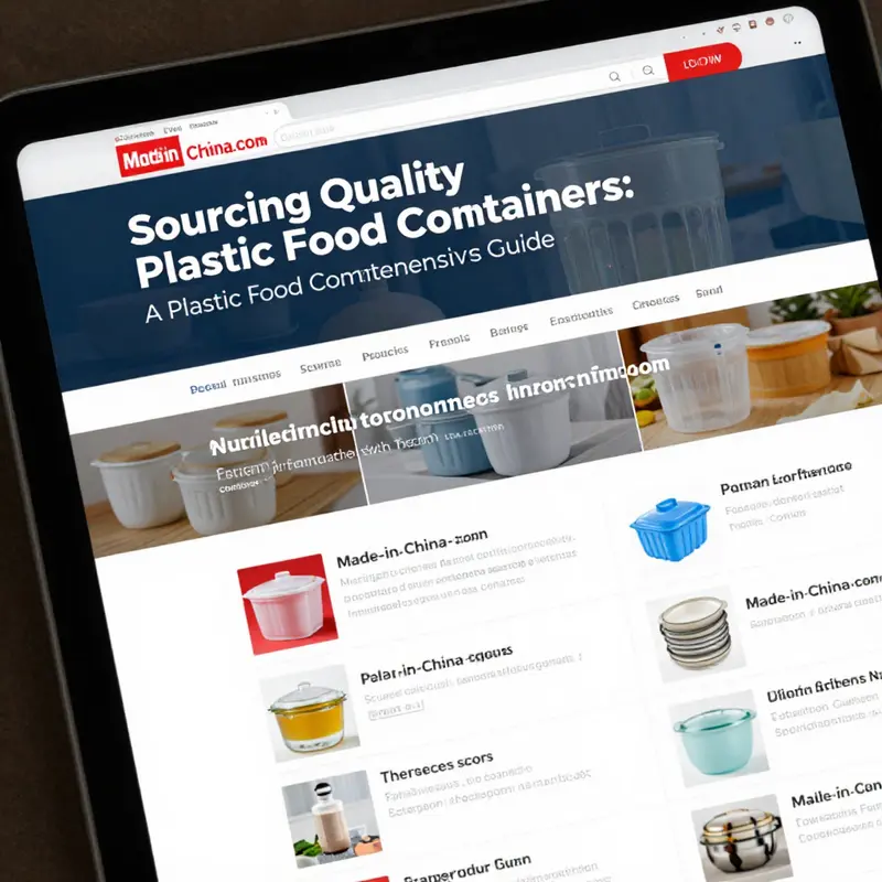 Screenshot of Alibaba.com featuring high-quality Chinese plastic food containers.