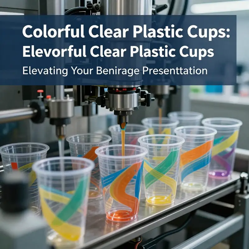 The design elements that make colorful clear plastic cups a visual treat for customers.
