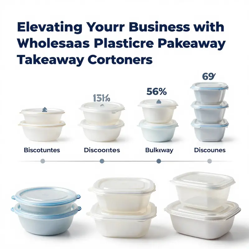 A showcase of sustainable plastic food takeaway containers emphasizing eco-friendly options.