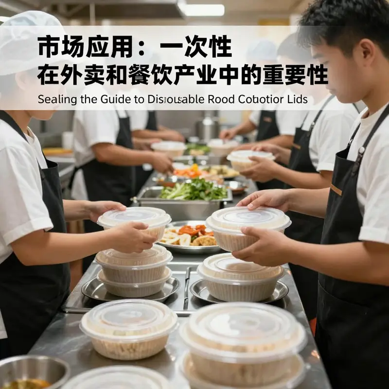 An array of disposable round food container lids showcasing plastic and biodegradable options.