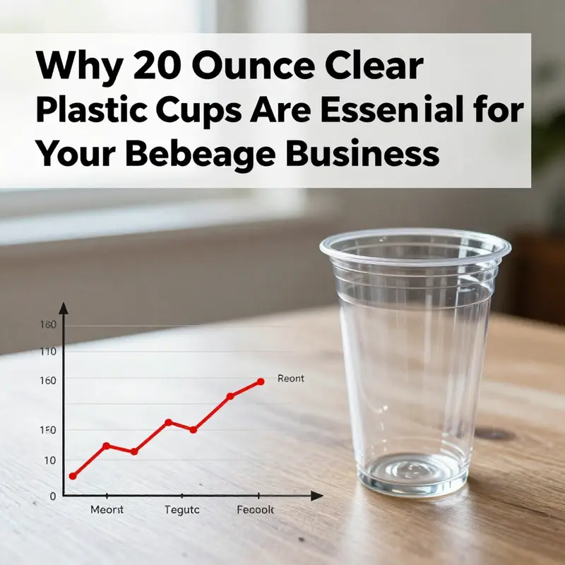 The manufacturing process of high-quality 20-ounce clear plastic cups, showcasing PET material and production.