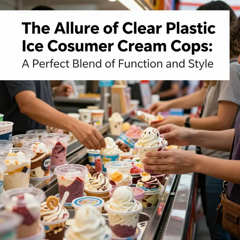 Highlighting the clarity and composition of food-safe plastics in ice cream cups.