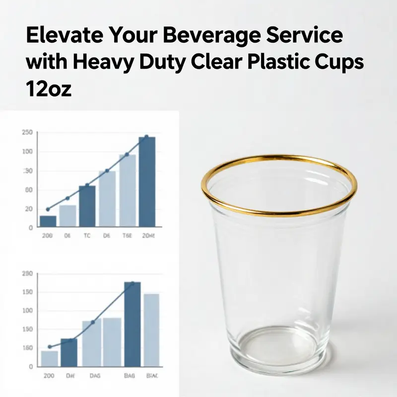 Heavy duty clear plastic cups with a gold rim, perfect for serving drinks in style.