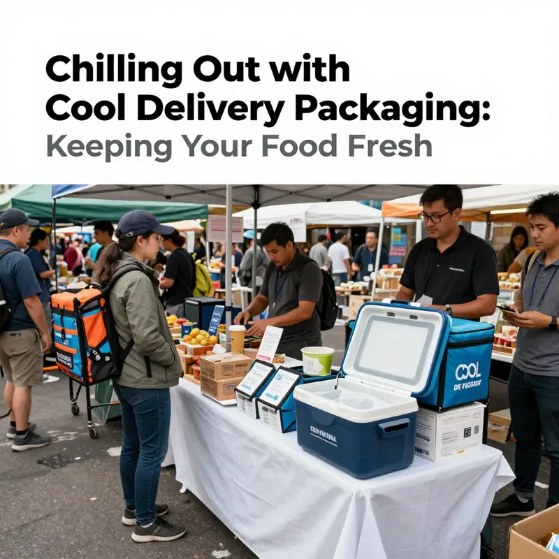 A showcase of diverse food and beverage items packed carefully in insulated packaging, emphasizing freshness and quality.