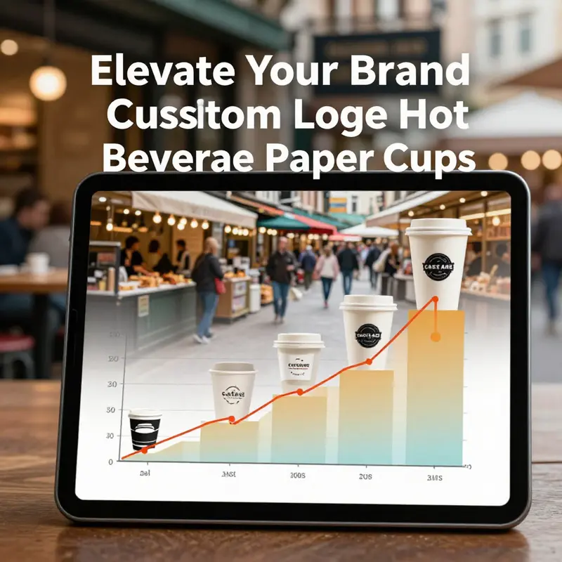 An array of custom hot beverage paper cups highlighting different constructions for thermal retention.