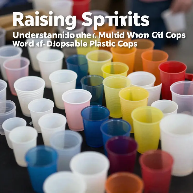 Infographic depicting the environmental impact and alternatives for disposable plastic shot cups.