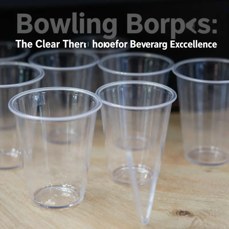 Clear plastic bowling cups showcasing their material properties and transparent design.