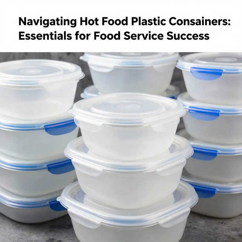 Diverse types of hot food plastic containers available for food service operations.