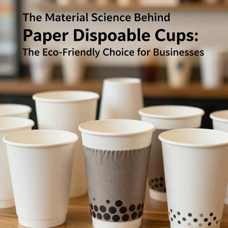 Various types of paper disposable cups highlighting their material composition.