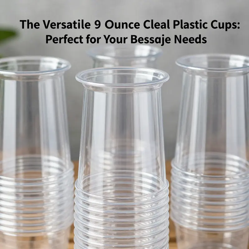 Versatile usage of 9-ounce clear plastic cups at events showcases their multi-functionality.