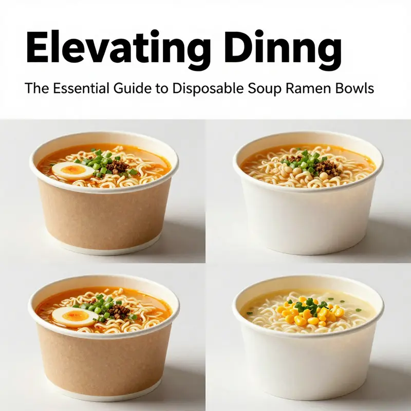 Diverse eco-friendly ramen bowl options showcasing their sustainable materials.