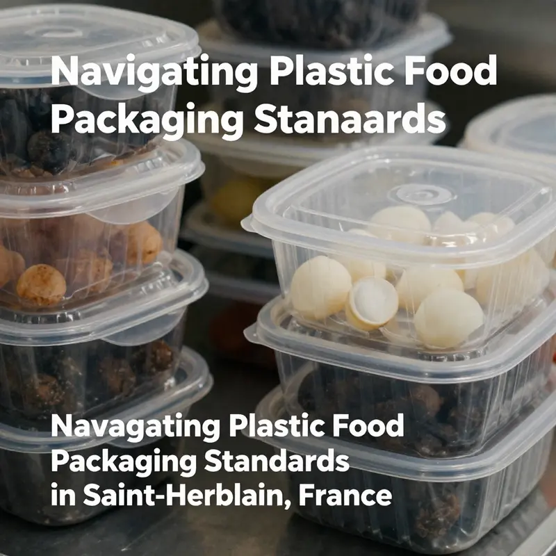 Overview of regulatory standards for plastic food packaging in Saint-Herblain.