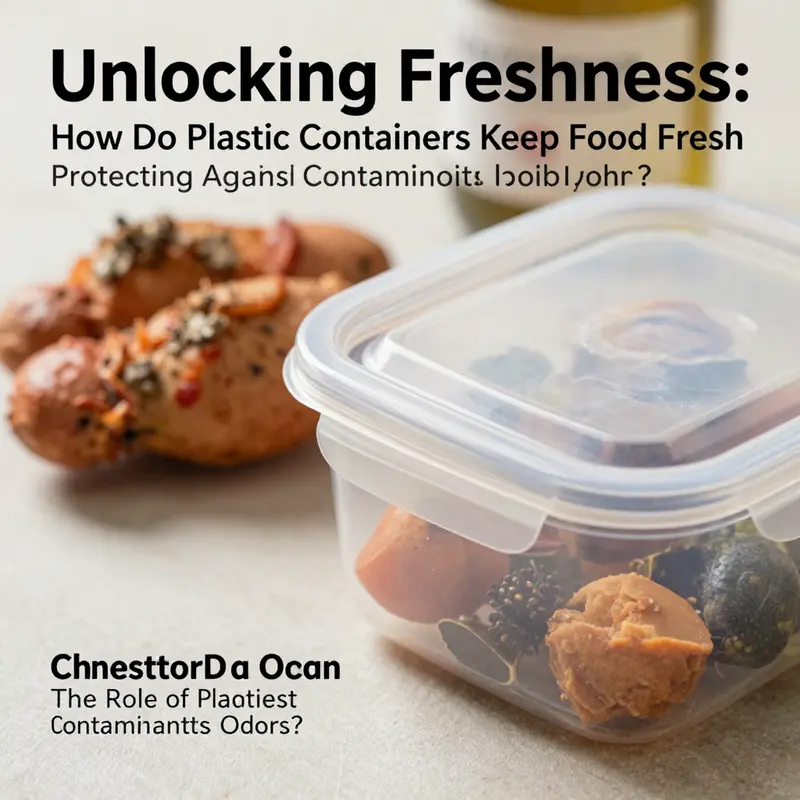 Sealed plastic container maintaining a low-oxygen environment for food freshness.