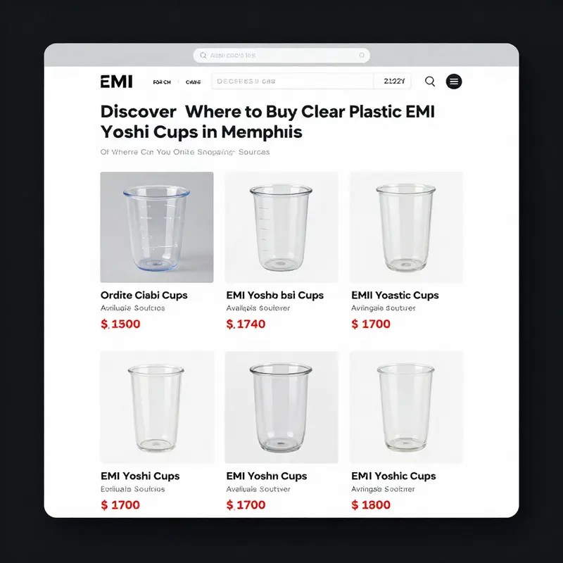 Exploring retail options for clear plastic EMI Yoshi cups in Memphis.