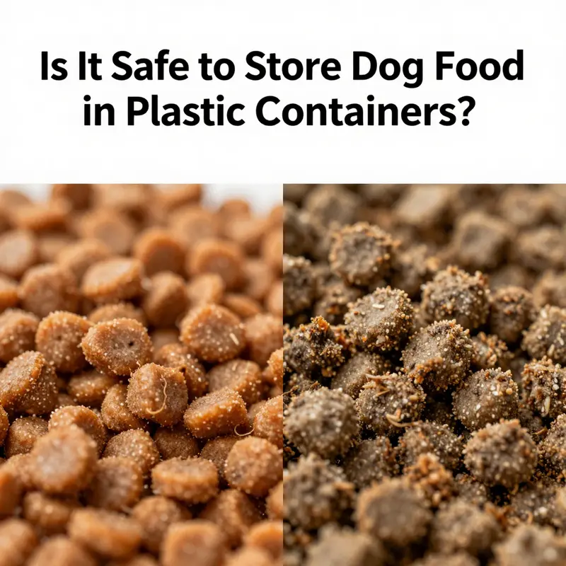Visual representation of chemical leaching from plastic into dog food.